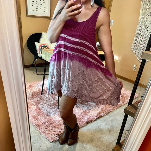 Free People Intimately Voile & Lace Ombre Costal Cowgirl, Festival, Bea… - Picture 2 of 6